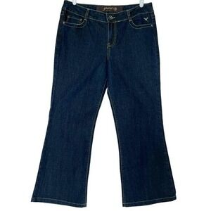 Grane Women's Denim Jeans Size 13 Junior Boot Cut Mid Rise Stretch Navy Blue